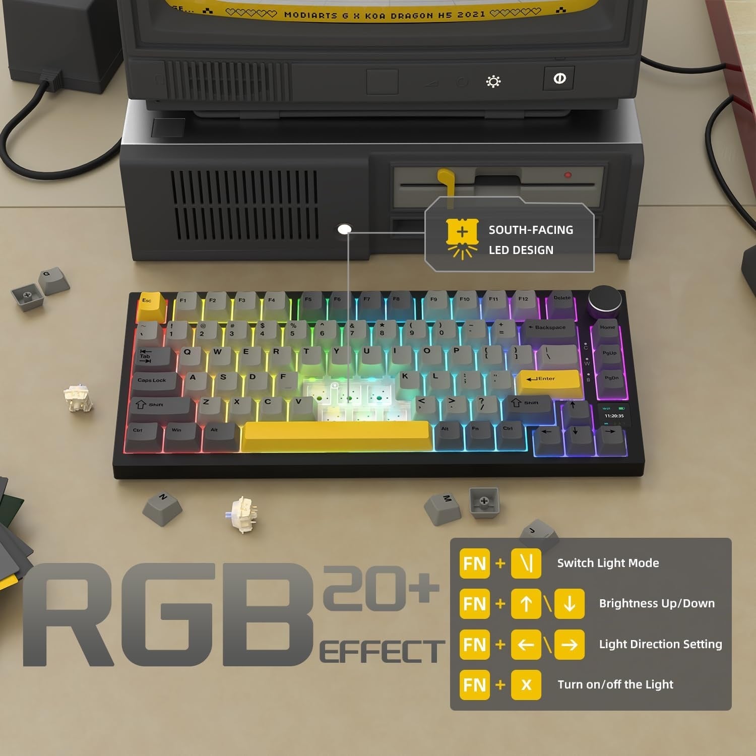 Mechanische 75% Gaming-Tastatur mit TFT-Display - Jetzt bis zu 34% sparen