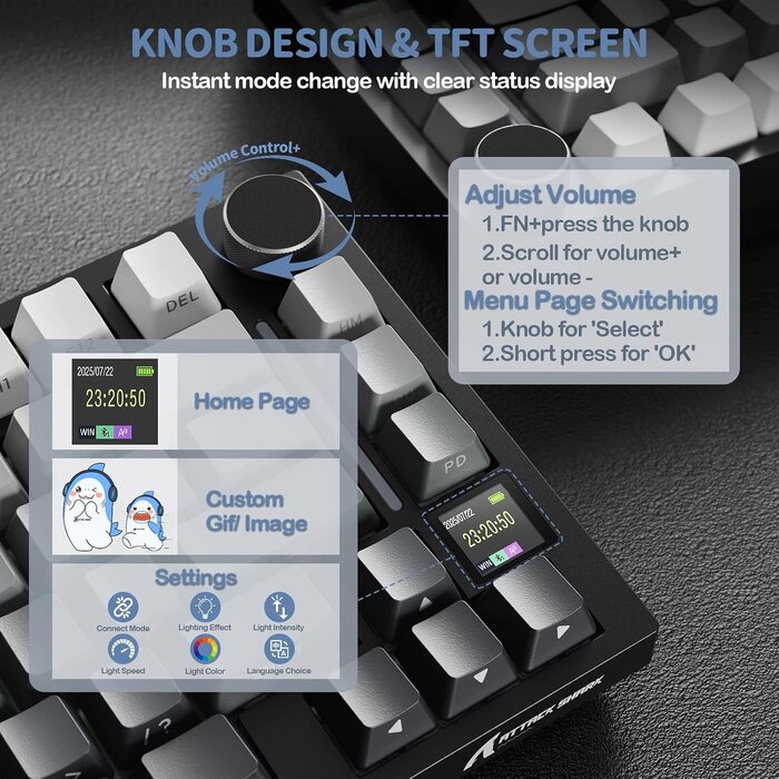 Mechanische 75% Tastatur mit TFT-Display - bis zu 29% Rabatt