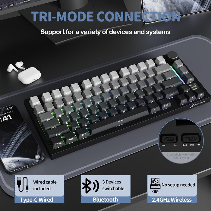 Mechanische 75% Tastatur mit TFT-Display - bis zu 29% Rabatt