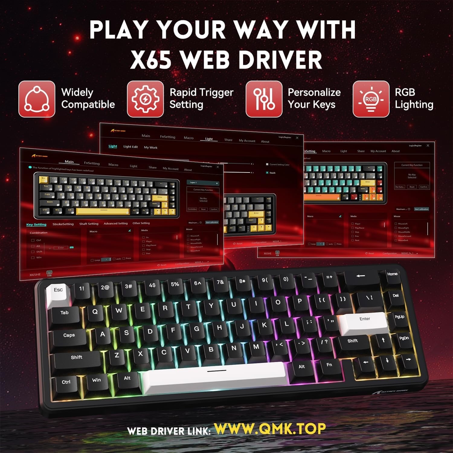 Mechanische 60% Gaming-Tastatur, 8000Hz, Magnetschalter - bis zu 29% sparen
