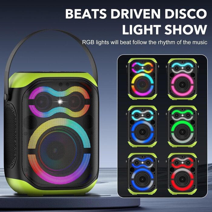 Tragbarer Bluetooth-Lautsprecher mit LED-Licht & Touch-Bedienung - bis zu 28% Rabatt