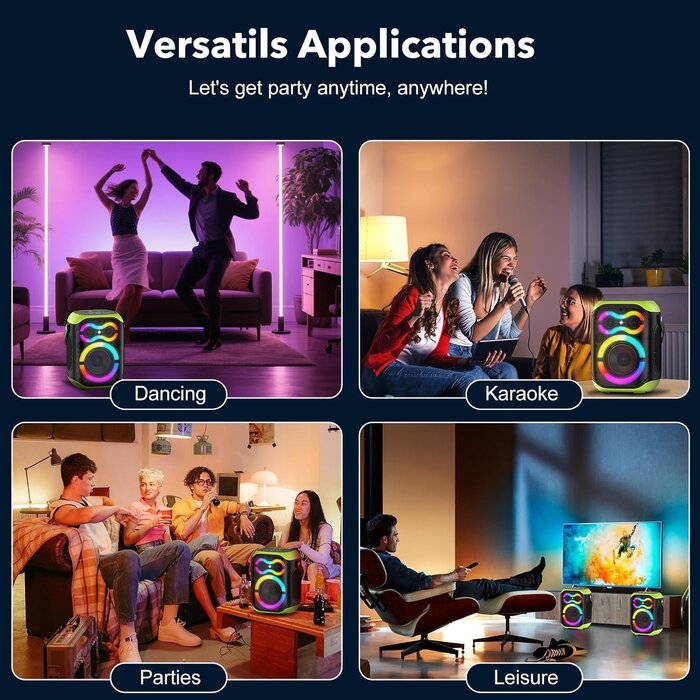 Tragbarer Bluetooth-Lautsprecher mit LED-Licht & Touch-Bedienung - bis zu 28% Rabatt