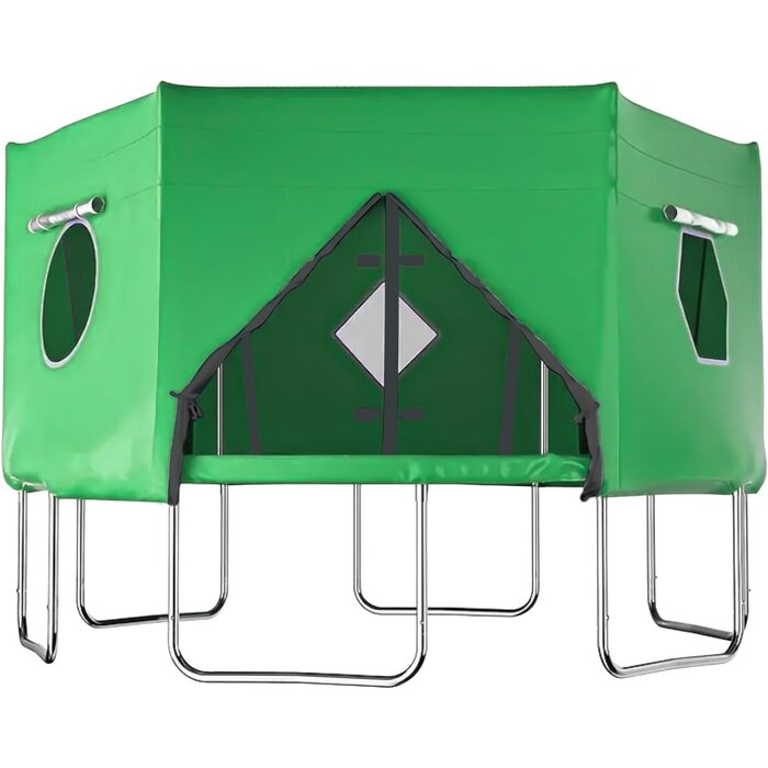 Trampolin-Zelt 427 cm für 6 Stangen, UV-beständig, Grün - bis zu 29% Rabatt