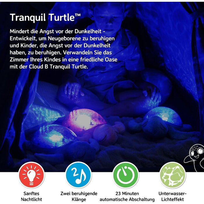 Ozean-Projektor Nachtlicht Schildkröte - Wiederaufladbar - bis zu 34% Rabatt