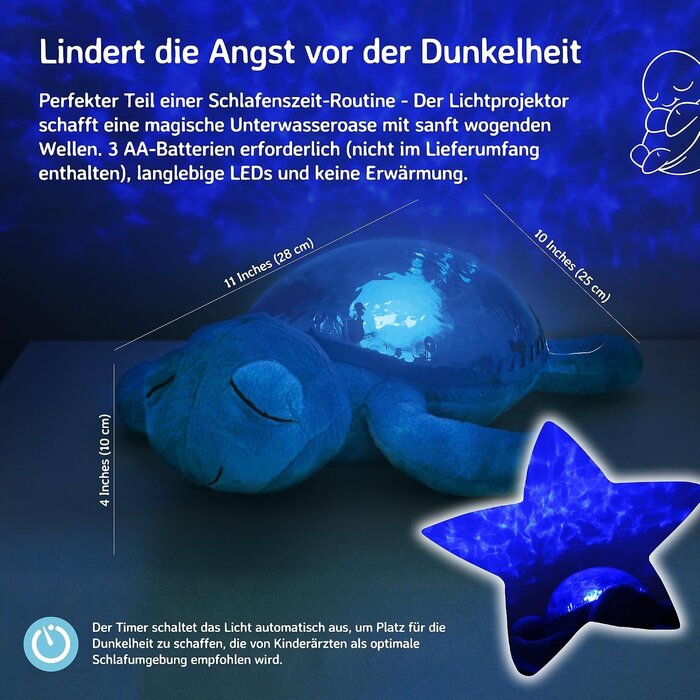 Ozean-Projektor Nachtlicht Schildkröte - Wiederaufladbar - bis zu 34% Rabatt