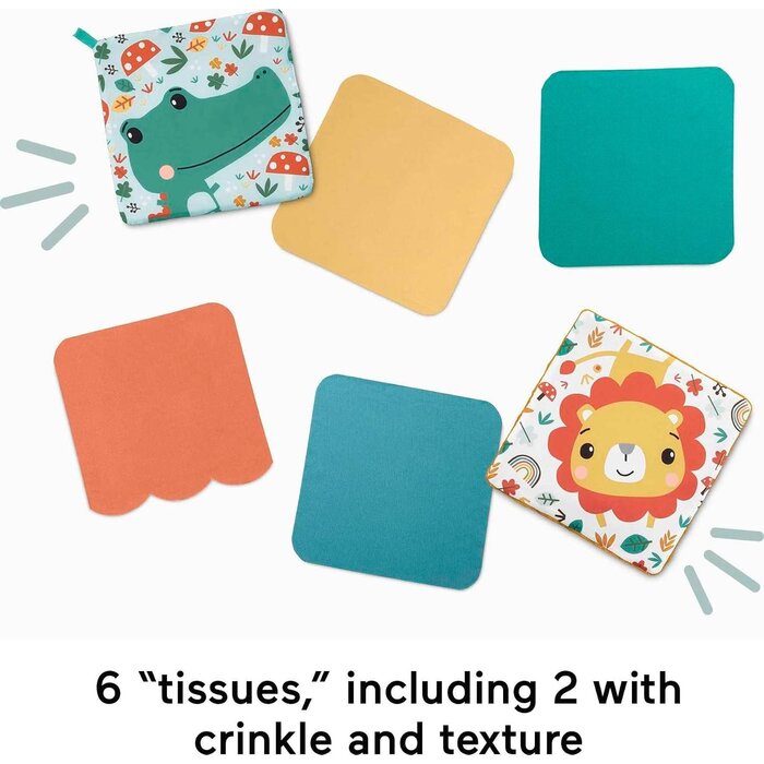 Sensorische Aktivitätswürfel-Taschentuchbox - Buntes Babyspielzeug, bis zu 32% Rabatt