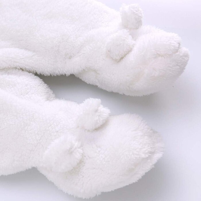 Kuscheliger Baby Fleece-Strampler mit Bärenohren - Sparen Sie bis zu 27%