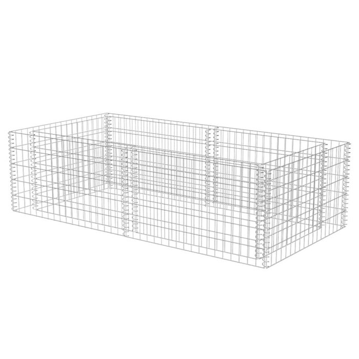 Gabionen-Pflanzkasten 180x90x50 cm, verzinkter Stahl - bis zu 34% Rabatt