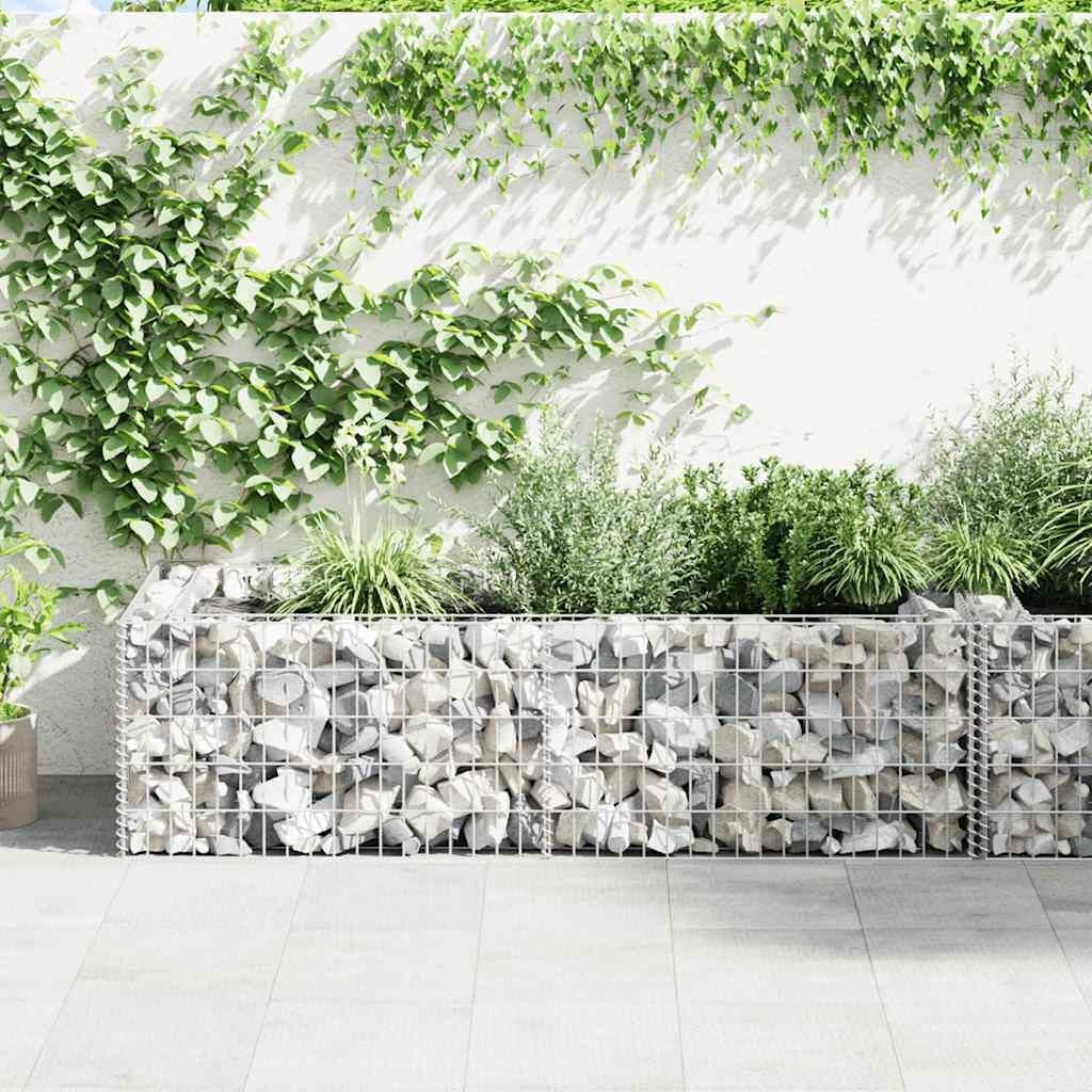 Gabionen-Pflanzkasten 180x90x50 cm, verzinkter Stahl - bis zu 34% Rabatt