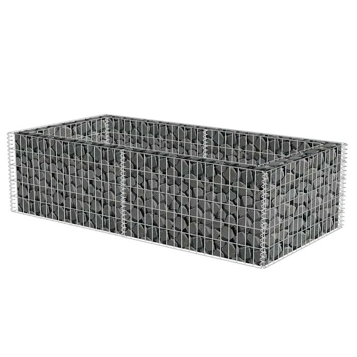 Gabionen-Pflanzkasten 180x90x50 cm, verzinkter Stahl - bis zu 34% Rabatt