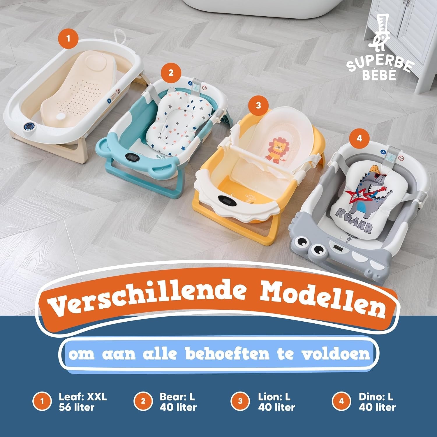 Faltbare Babybadewanne mit Thermometer & Kissen - Bis zu 28% Rabatt