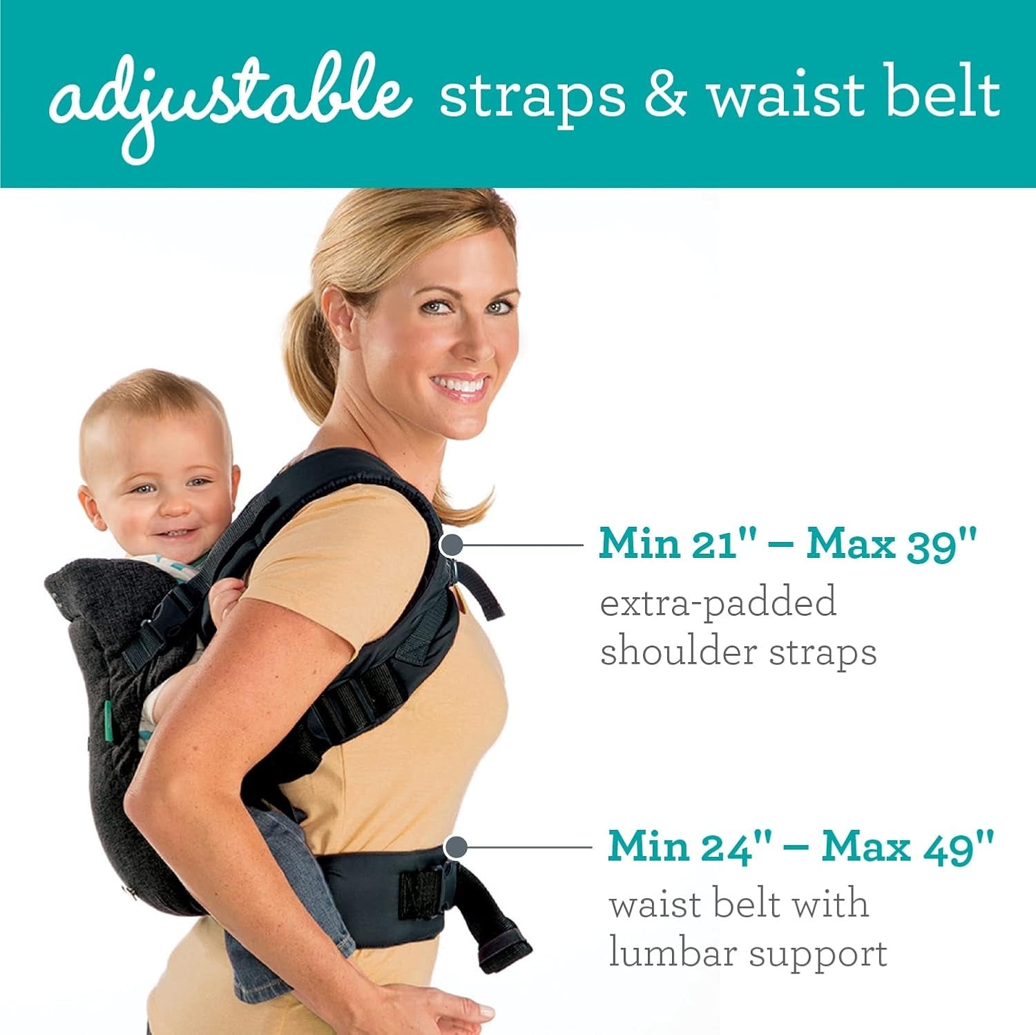 Ergonomische 4-in-1 Babytrage Schwarz - Jetzt bis zu 33% sparen