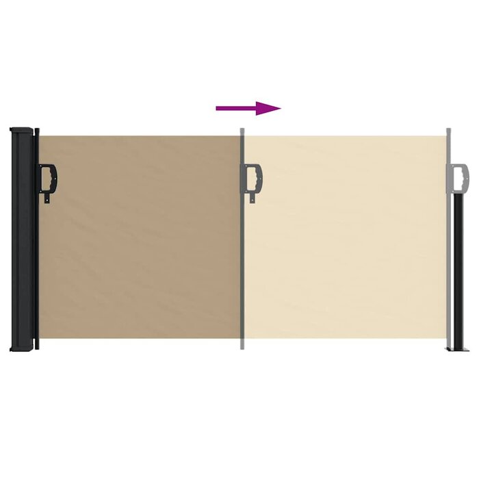 Ausziehbare Seitenmarkise 100x300 cm beige - bis zu 34% Rabatt