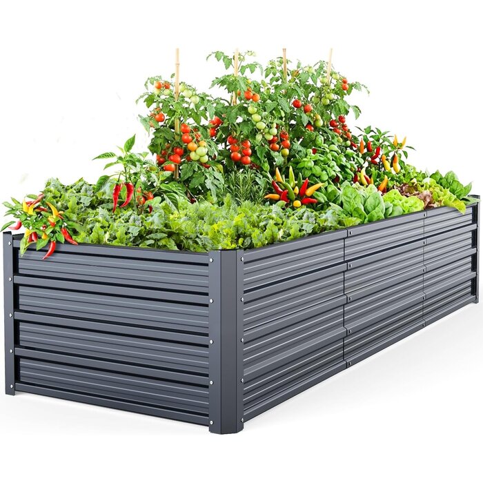 Großes Hochbeet 240x90x45 cm - Anthrazit - Jetzt bis zu 29% Rabatt sparen