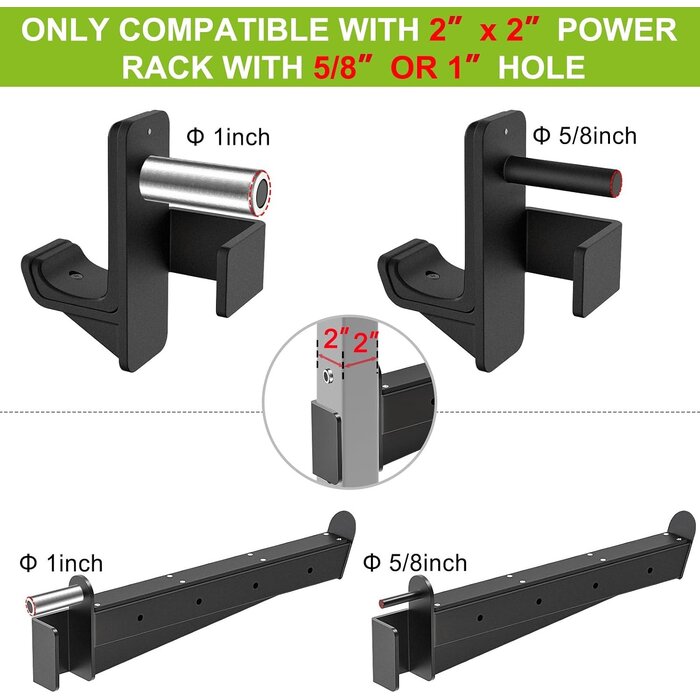 J-Hooks & Spotter Arms für 2x2 Zoll Racks - Spar-Set bis zu 34% reduziert