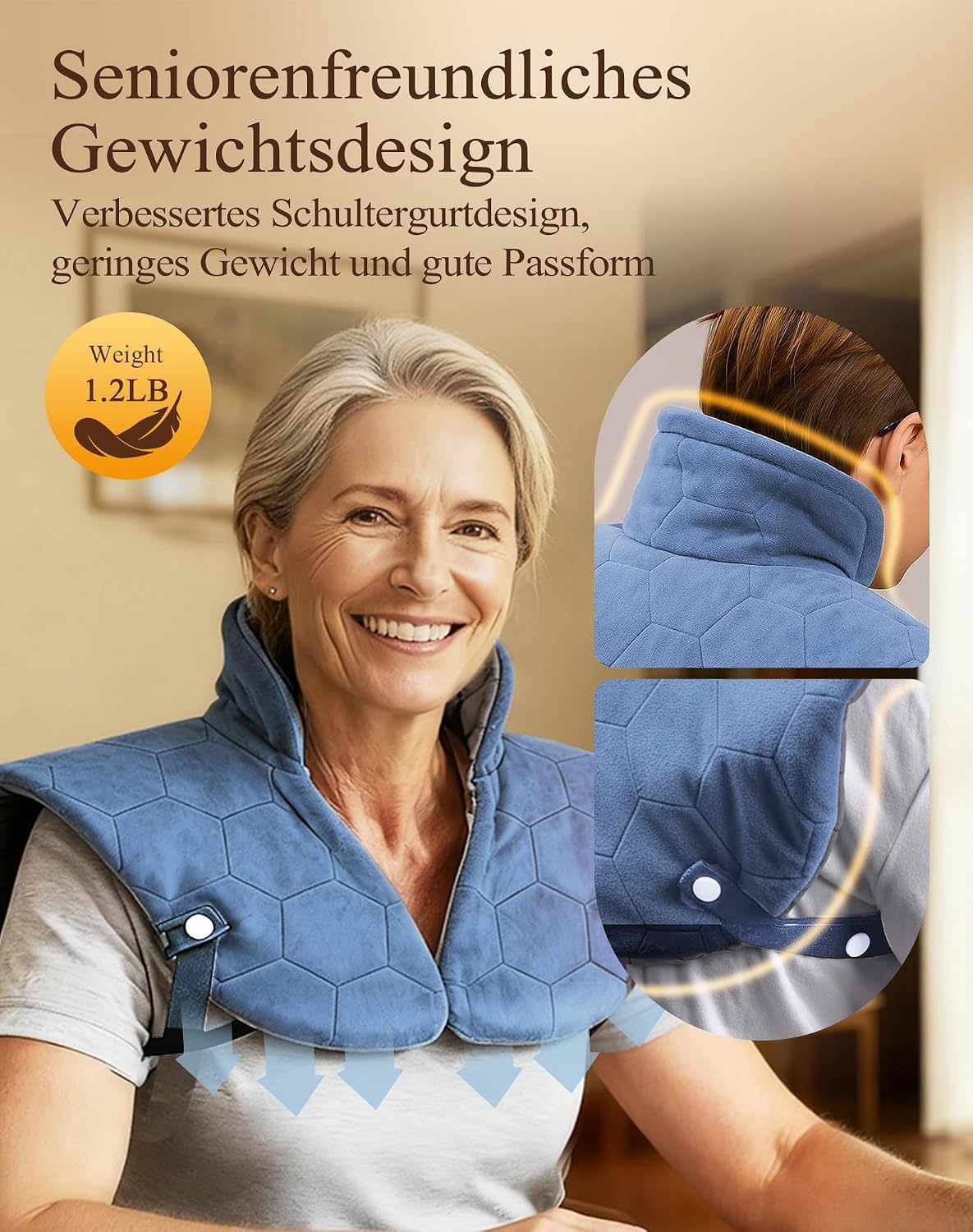Beheizbares Infrarot-Nackenkissen - Tiefenwärme für Entspannung bis zu 29% Rabatt