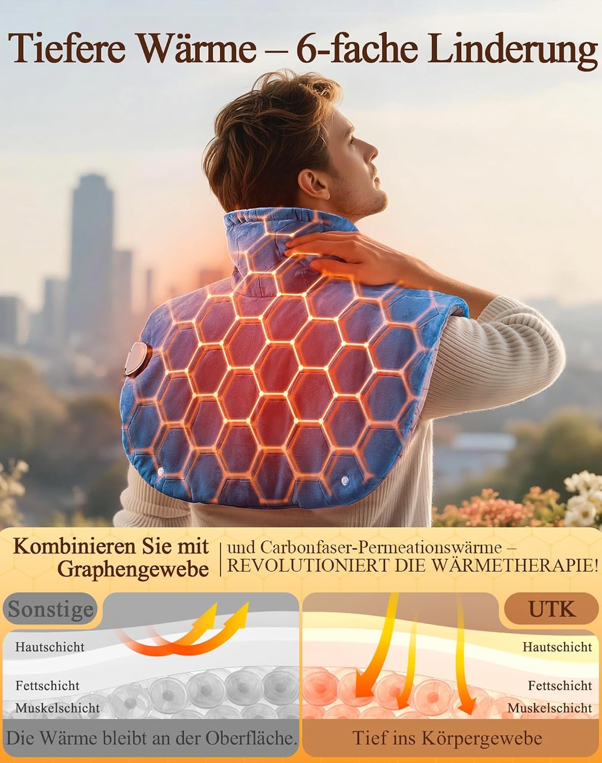 Beheiztes Infrarot-Nackenkissen mit Graphen - bis zu 29% sparen