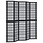 5-Paneel Raumteiler Paulownienholz Schwarz 175-180x220cm - bis zu 35% Rabatt