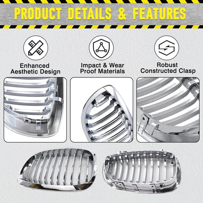 Nierengrill Set für BMW E46 Facelift 2-Türer - Chrom Optik - bis zu 34% Rabatt