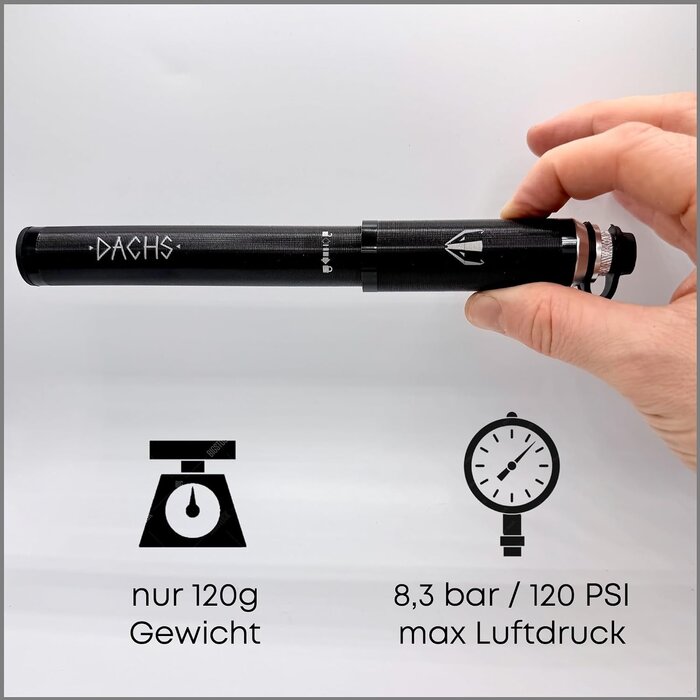 Kompakte Fahrrad-Handpumpe mit Manometer - bis zu 32% günstiger