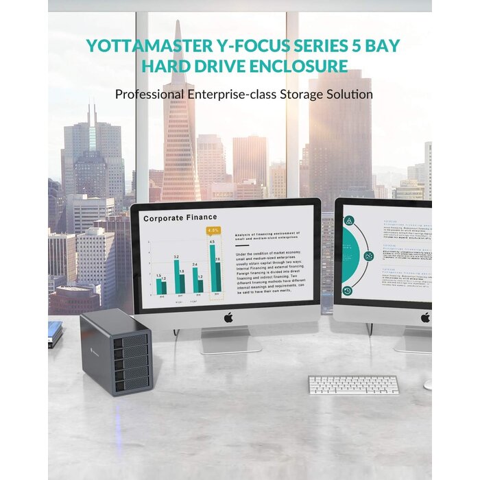5-Bay Festplattengehäuse für 90TB, USB 3.0, Aluminium - bis zu 30% Rabatt