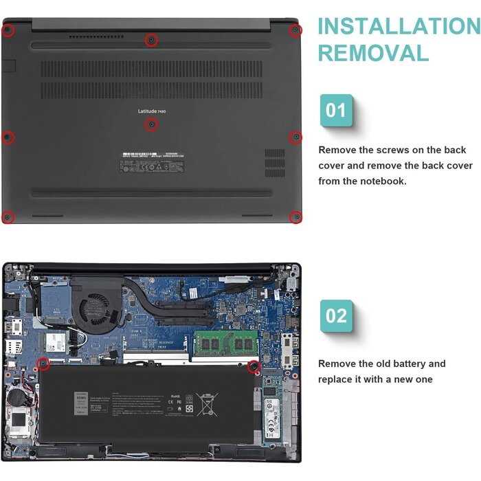 Ersatzakku für Dell Latitude 7000er Serie - 60Wh - bis zu 31% Rabatt