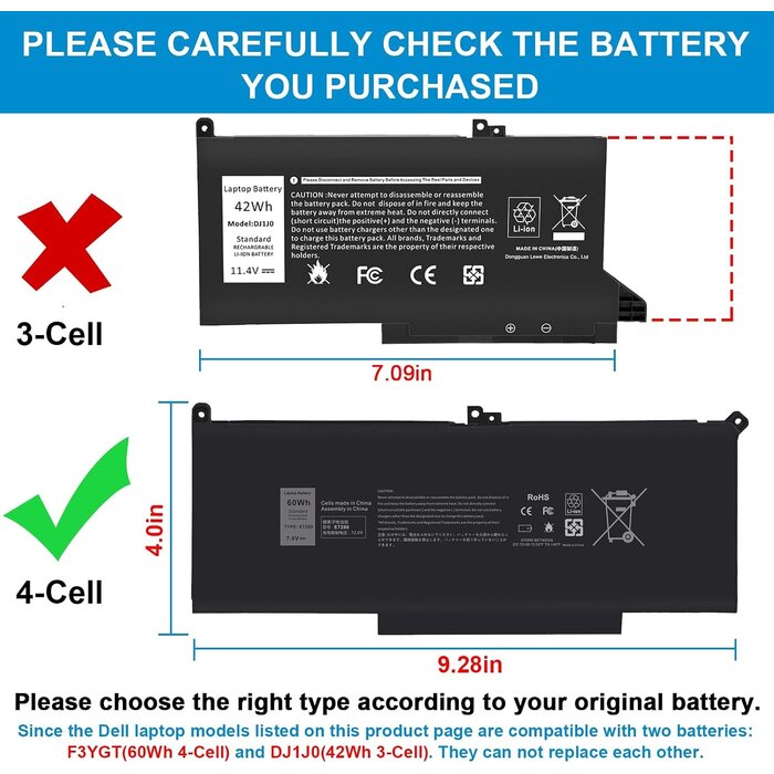 Ersatzakku für Dell Latitude 7000er Serie - 60Wh - bis zu 31% Rabatt