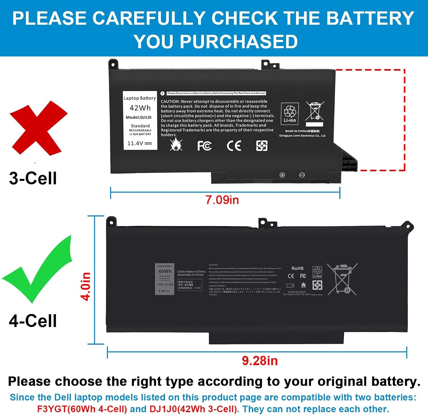 Ersatzakku für Dell Latitude 7000er Serie - 60Wh - bis zu 31% Rabatt