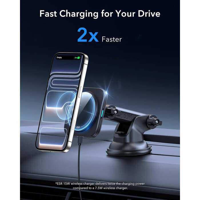 Esr Qi2 Magnetische Auto-Ladestation 15W für iPhone - bis zu 58% Rabatt
