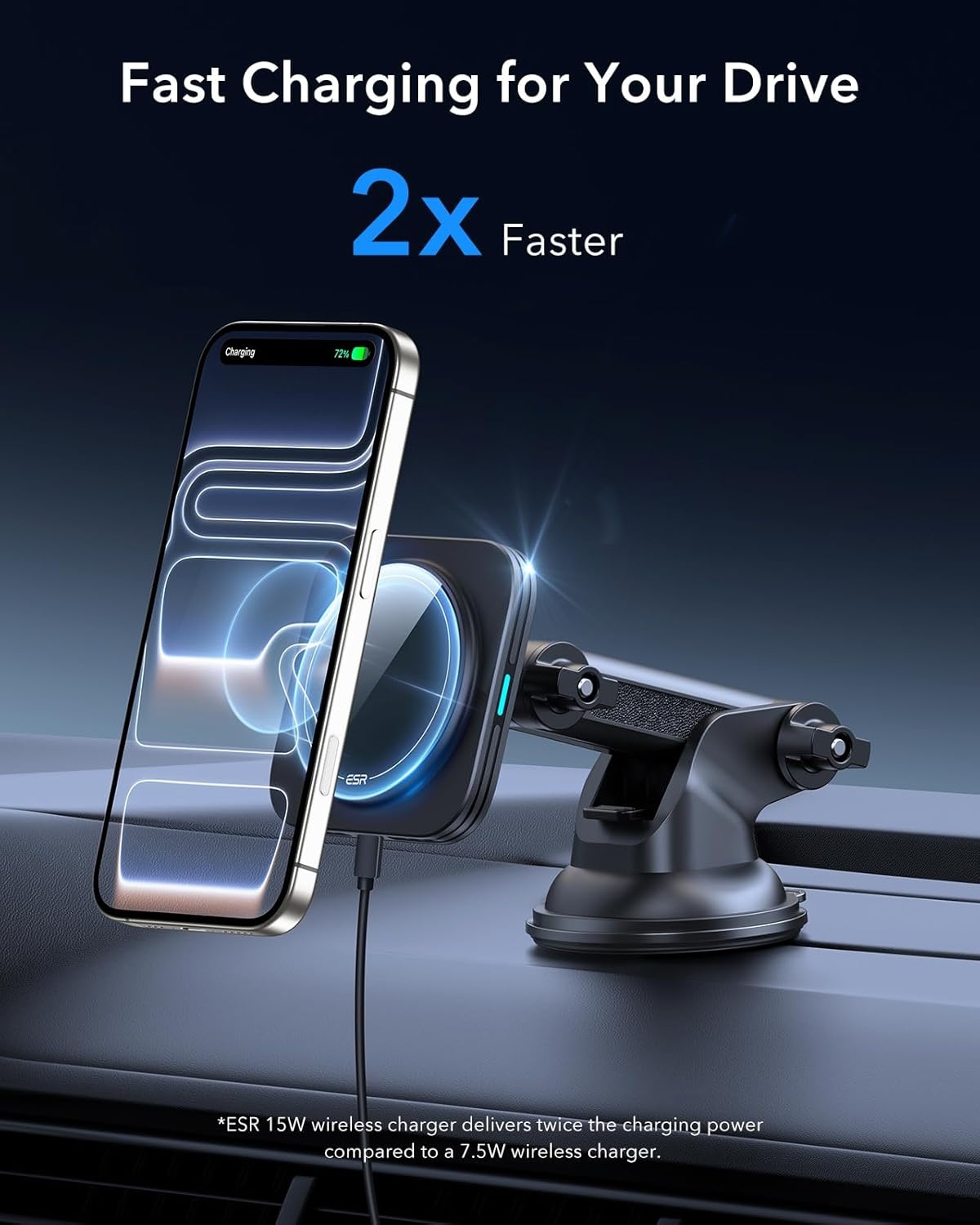 Esr Qi2 Magnetische Auto-Ladestation 15W für iPhone - bis zu 58% Rabatt