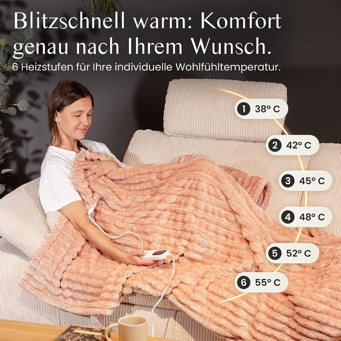 XXL elektrische Wärmedecke 200x180cm, waschbar - bis zu 33% reduziert