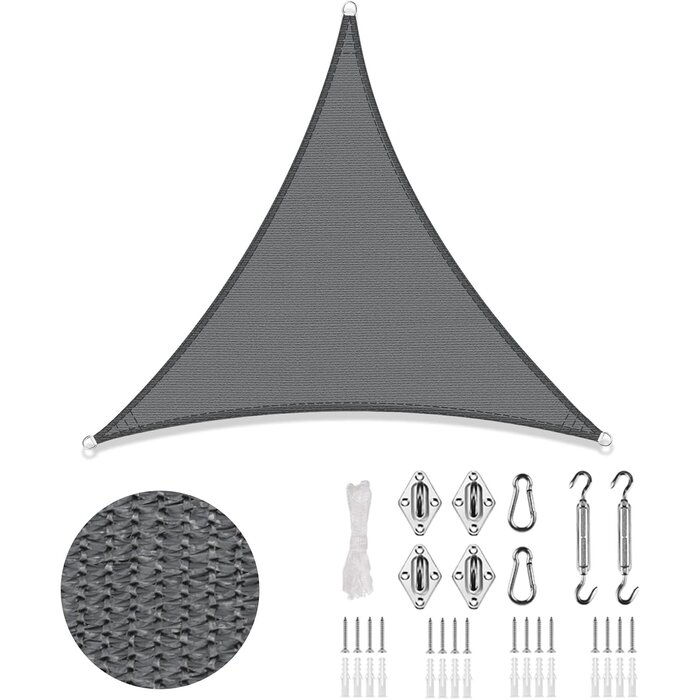 Dreieckiges Sonnensegel 3x3x3m Anthrazit - UV-Schutz - bis zu 28% Rabatt