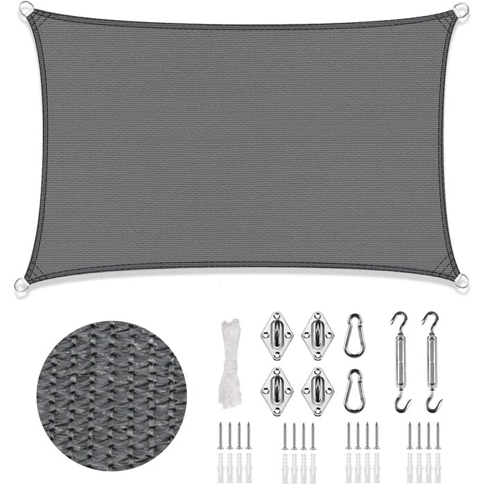 Dreieckiges Sonnensegel 3x3x3m Anthrazit - UV-Schutz - bis zu 28% Rabatt