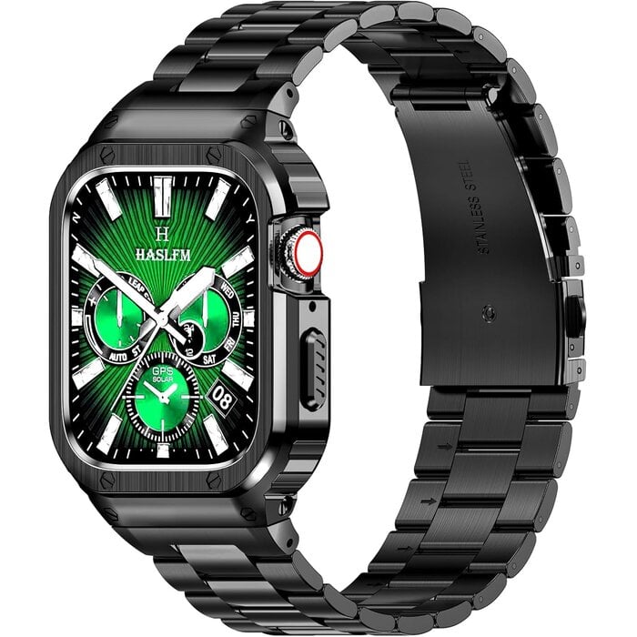 Edelstahl Armband mit Schutzgehäuse für Apple Watch - bis zu 28% Rabatt