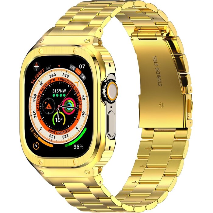 Edelstahl Armband für Apple Watch 44/42mm - Schwarz - bis zu 58% Rabatt
