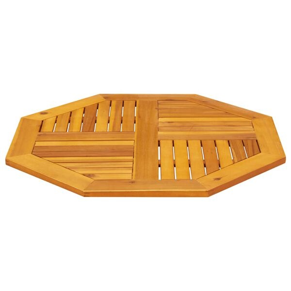 Achteckige Tischplatte aus massivem Akazienholz, 80x80cm - bis zu 34% sparen
