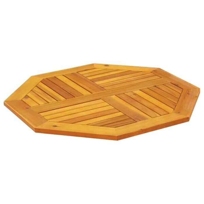 Achteckige Tischplatte aus massivem Akazienholz, 80x80cm - bis zu 34% sparen