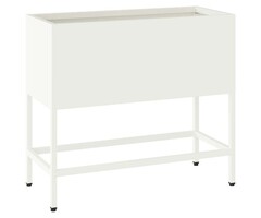 Vidaxl Stahl-Hochbeet Pflanzkasten, 60x26x45 cm - Weiß - bis zu 39% Rabatt