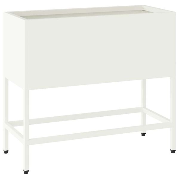Stahl-Hochbeet Pflanzkasten 60x26x45 cm - Weiß - bis zu 33% Rabatt