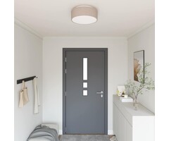 Vidaxl Deckenleuchte Taupe Stoff 38x38cm - Stilvolles Design - bis zu 38% sparen