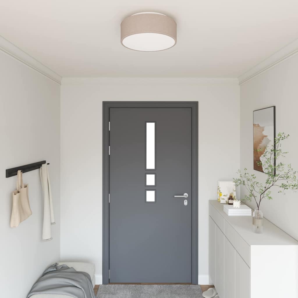 Deckenleuchte Taupe Stoff 38x38cm - Stilvoll & bis zu 32% günstiger