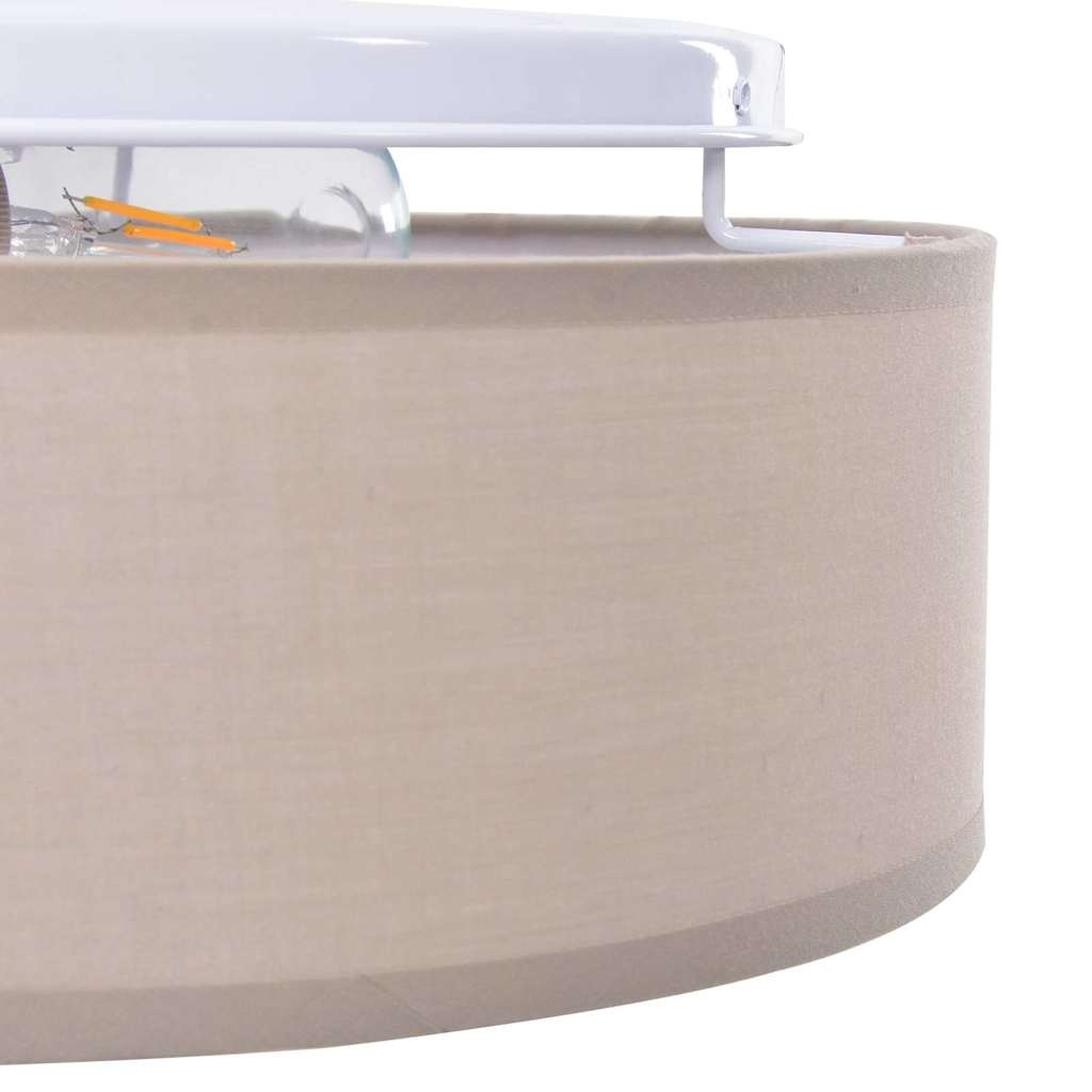 Deckenleuchte Taupe Stoff 38x38cm - Stilvoll & bis zu 32% günstiger