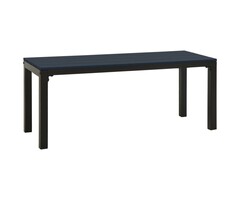 Vidaxl Gartenbank 110 cm Stahl/WPC Schwarz - Outdoor-Sitzbank bis zu 40% günstiger