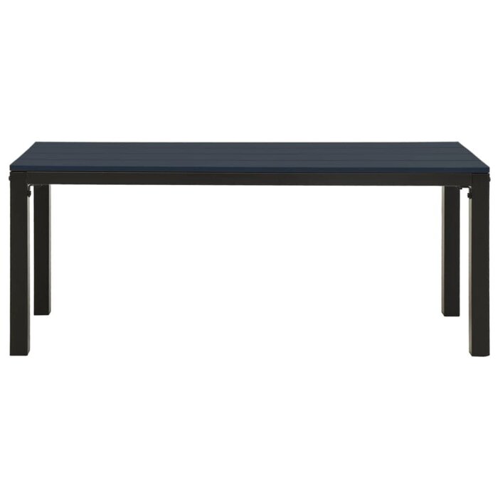 Gartenbank 110 cm aus Stahl & WPC - Schwarz - bis zu 34 % sparen
