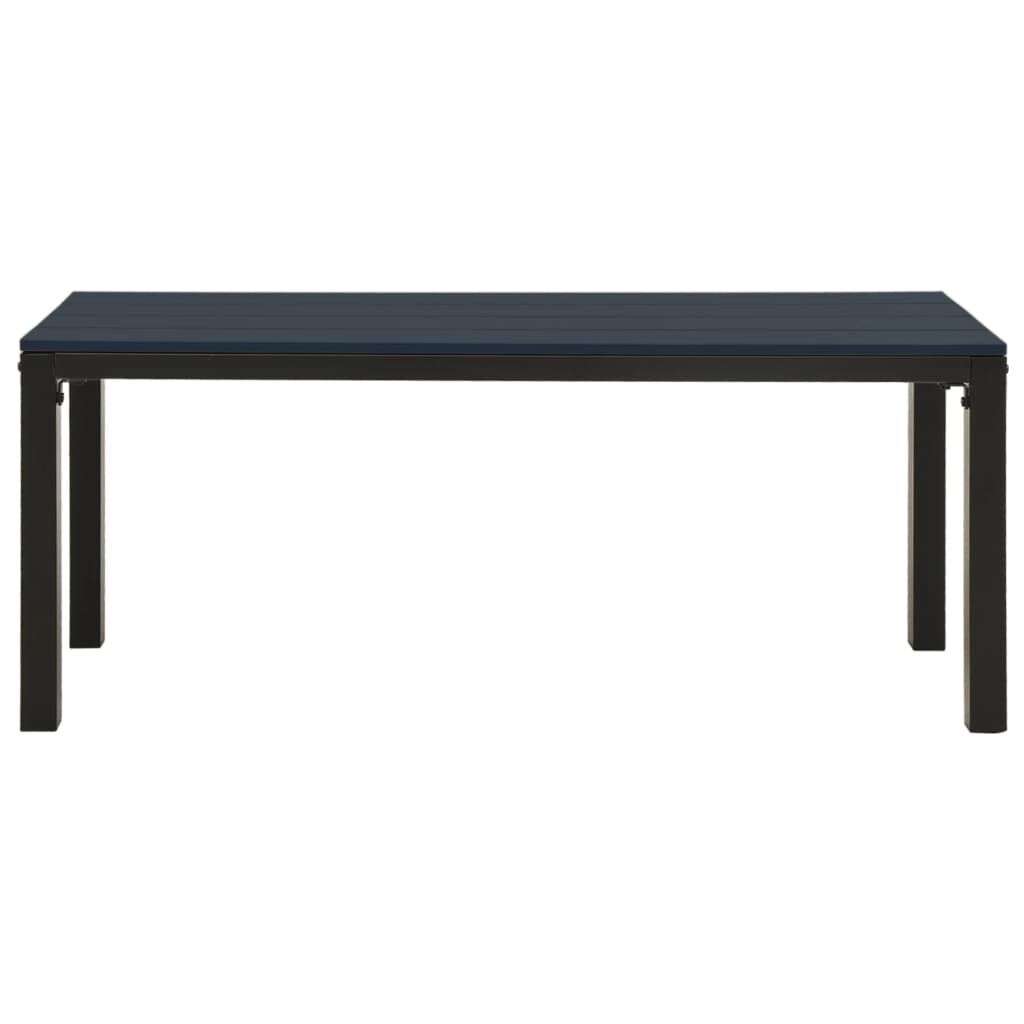 Gartenbank 110 cm aus Stahl & WPC - Schwarz - bis zu 34 % sparen