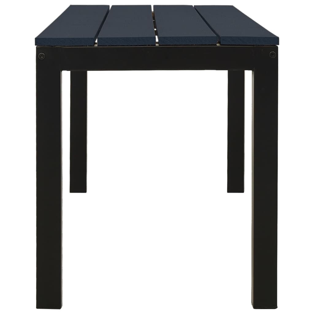 Gartenbank 110 cm aus Stahl & WPC - Schwarz - bis zu 34 % sparen