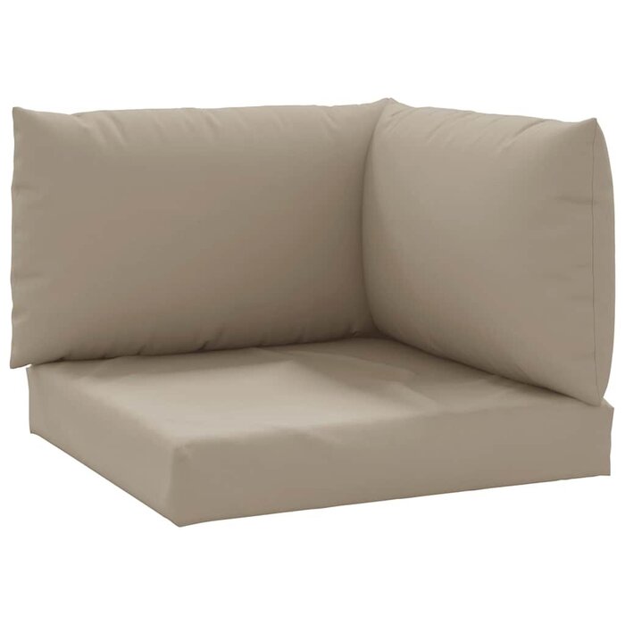 Vidaxl Palettenkissen Set 3-tlg., Taupe - Outlet-Deal mit bis zu 78% Rabatt