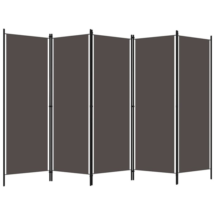 Flexibler 5-Paneel Raumteiler, 250x180 cm, Anthrazit - bis zu 32% reduziert