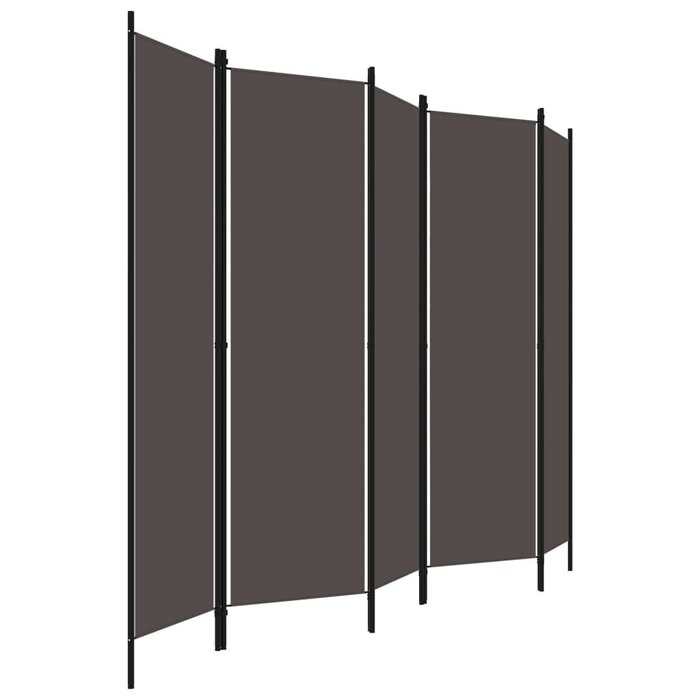 Flexibler 5-Paneel Raumteiler, 250x180 cm, Anthrazit - bis zu 32% reduziert