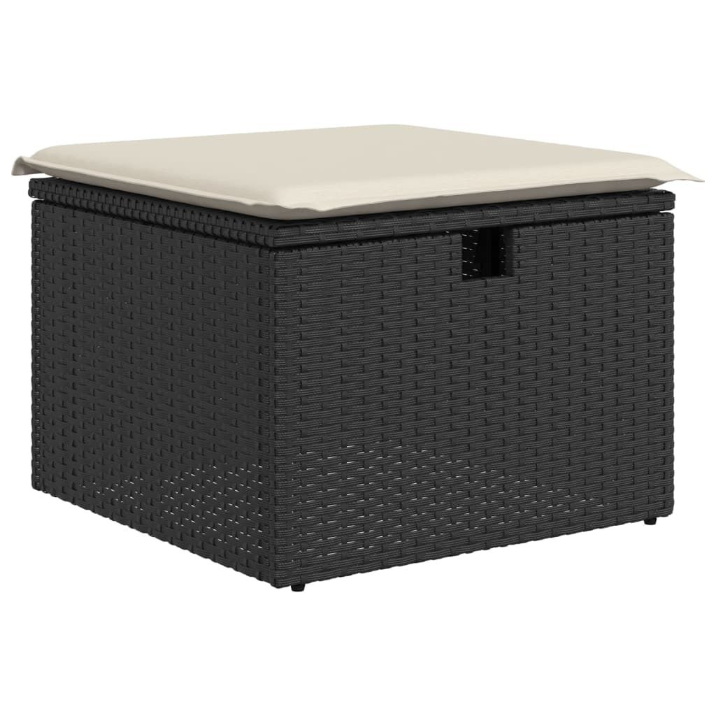 Gartenhocker mit Kissen Poly-Rattan 55x55cm - bis zu 33% Rabatt